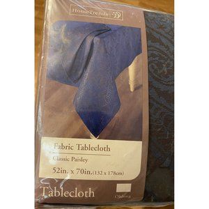 HomeTrends Fabric Tablecloth Classic Paisley 52X70” Cotton Blend